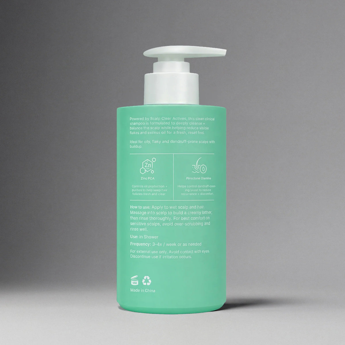 Chai dầu gội Divaren Scalp Clear, minh hoạ việc so sánh hai cách ghi nhãn thành phần